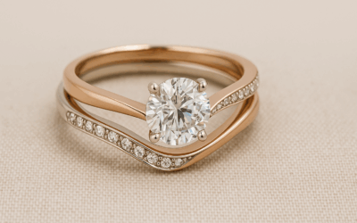 Curved Bands & Mixed-Metal Styles for 4-Carat Rings