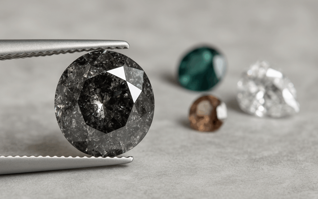 Salt-and-Pepper Diamonds & Unusual Gems: Unique 4-Carat Options